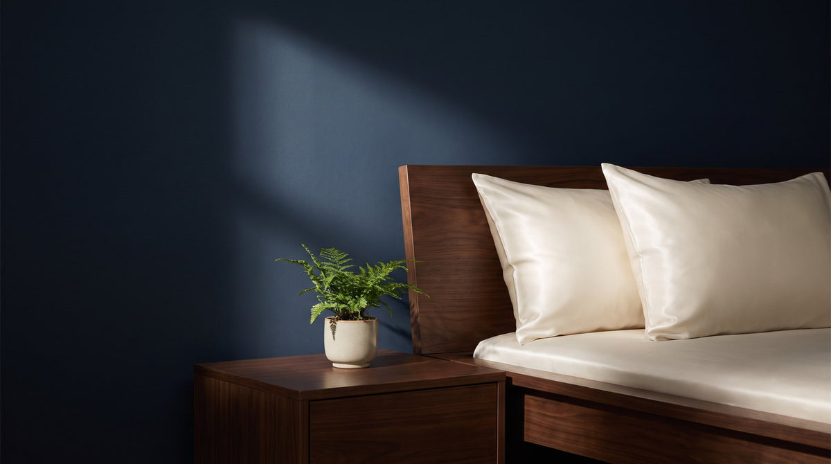A close view of smooth white mulberry silk fabric draped in soft folds in natural light
