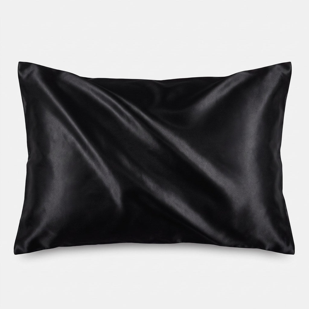 KINT 19 momme mulberry silk pillowcase in Black, 100% mulberry silk