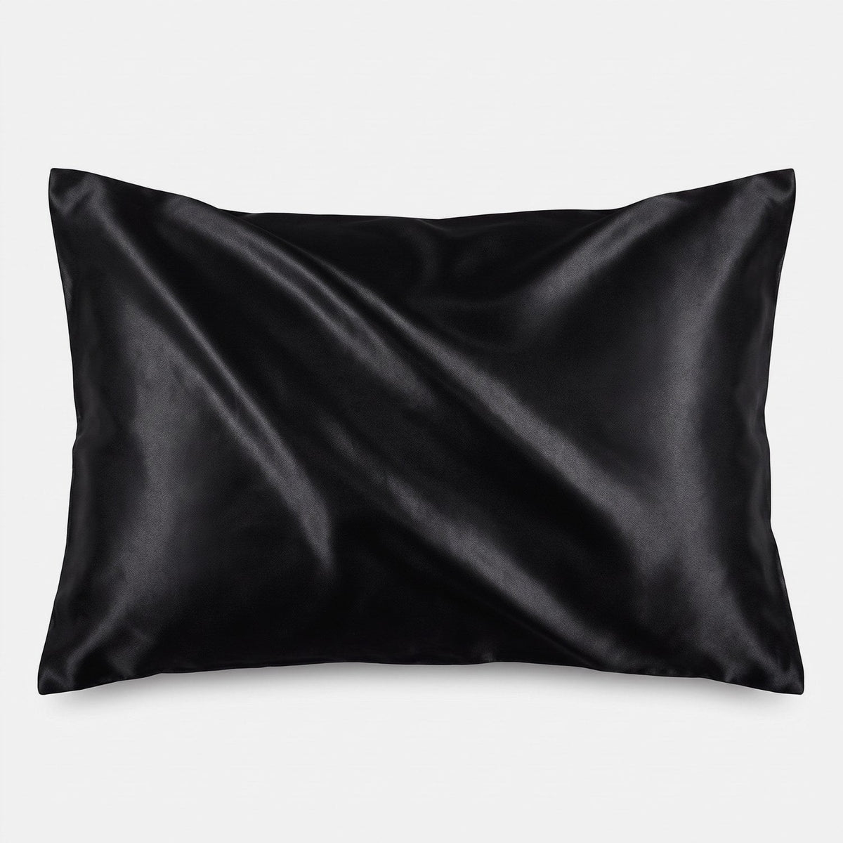 KINT 19 momme mulberry silk pillowcase in Black, 100% mulberry silk