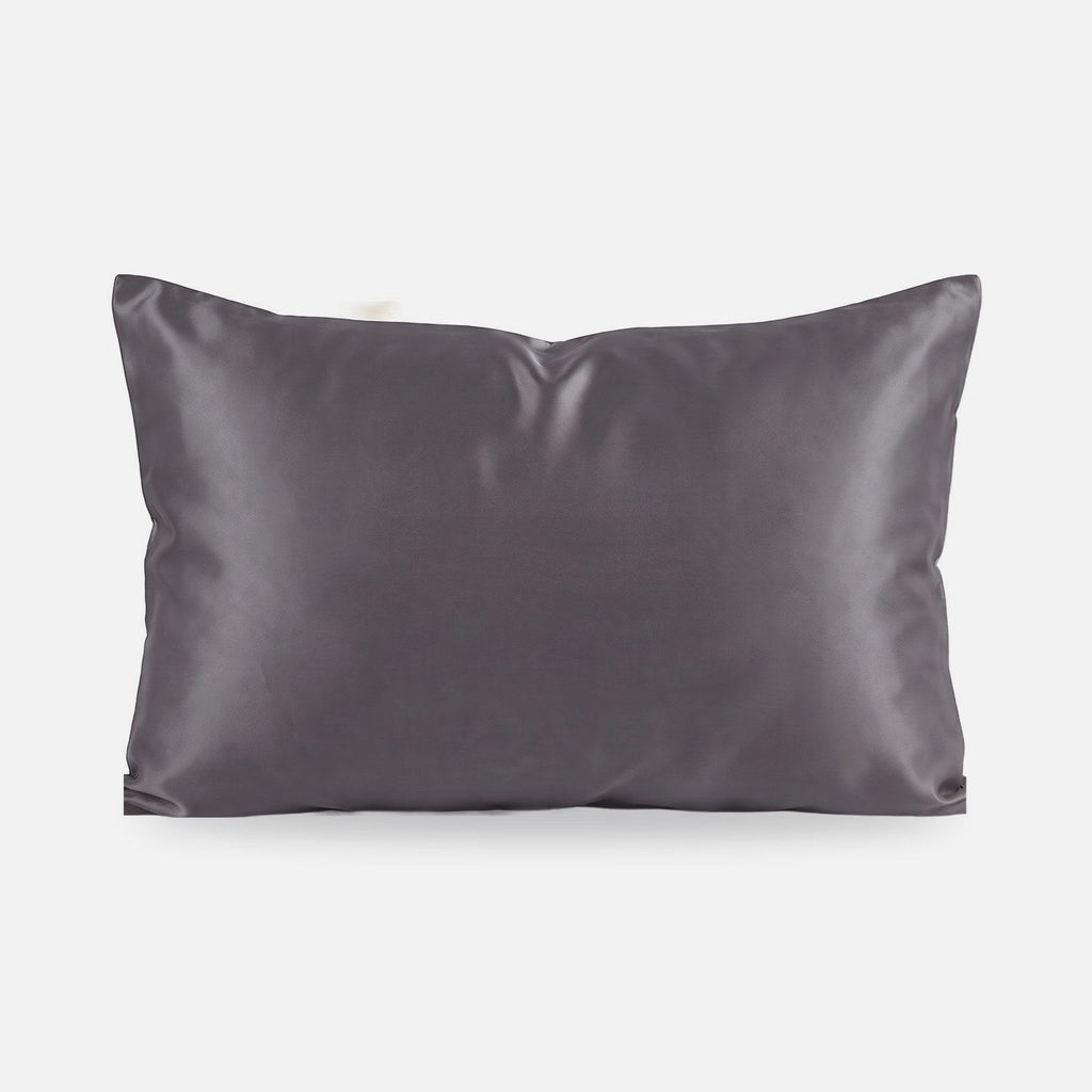 KINT 19 momme mulberry silk pillowcase in Charcoal, 100% mulberry silk