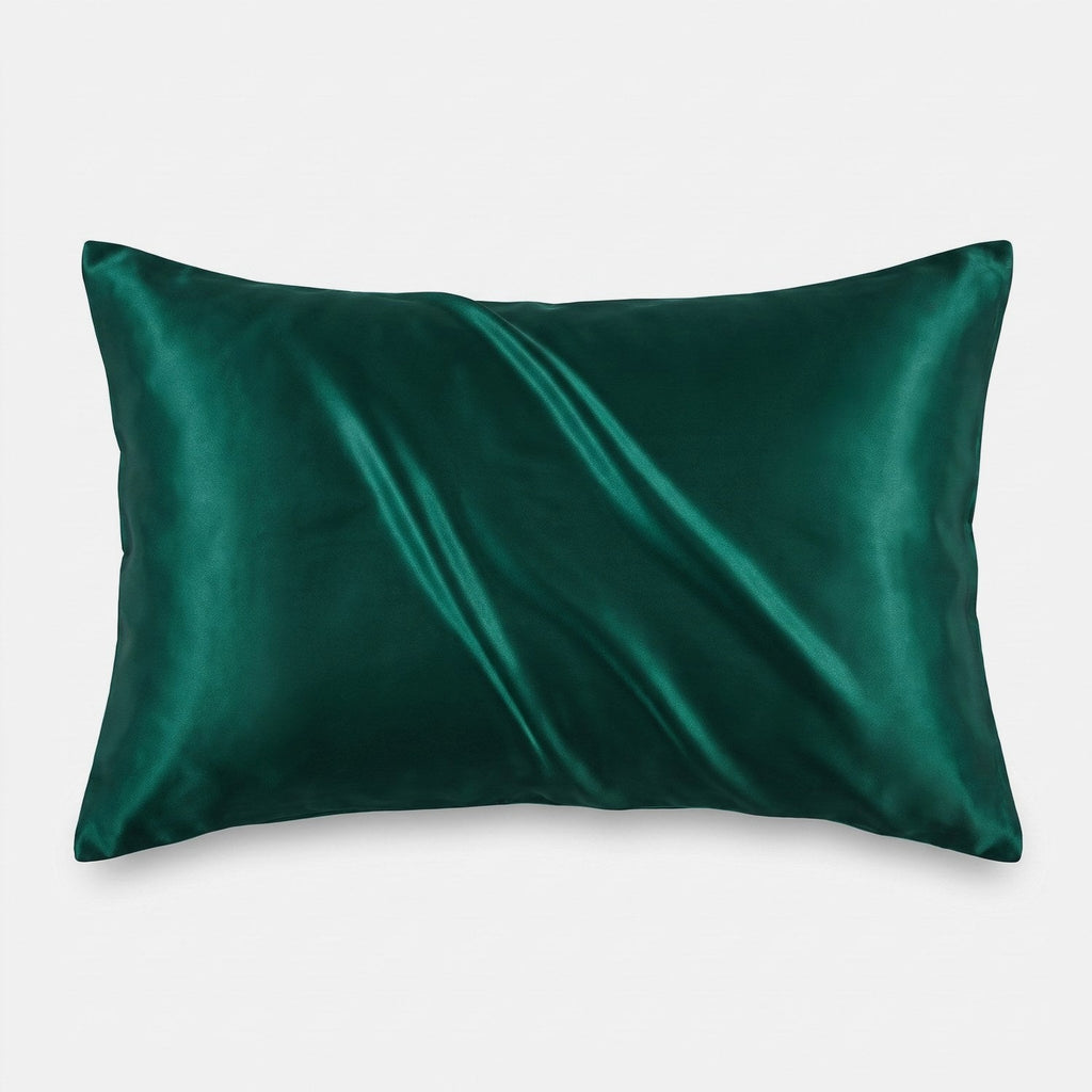 KINT 19 momme mulberry silk pillowcase in Emerald, 100% mulberry silk