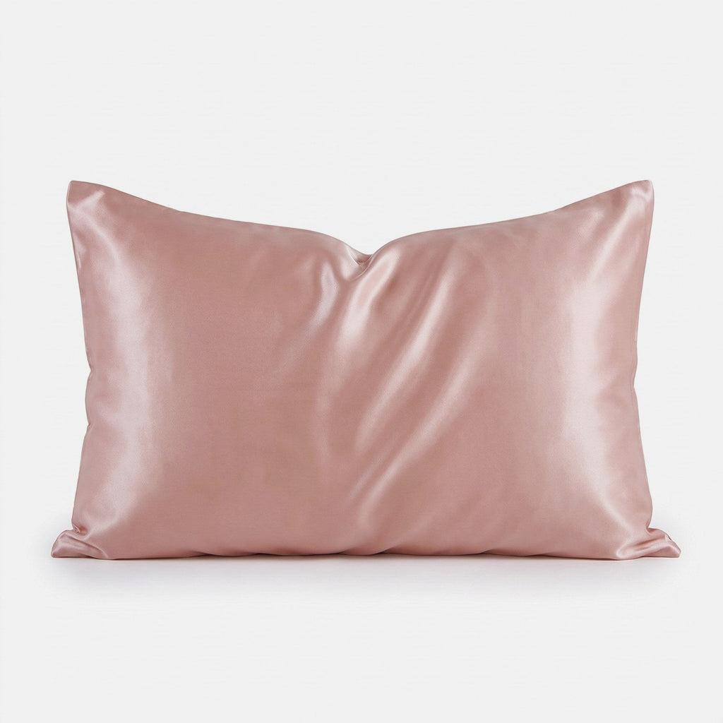 KINT 19 momme mulberry silk pillowcase in Rose Pink, 100% mulberry silk