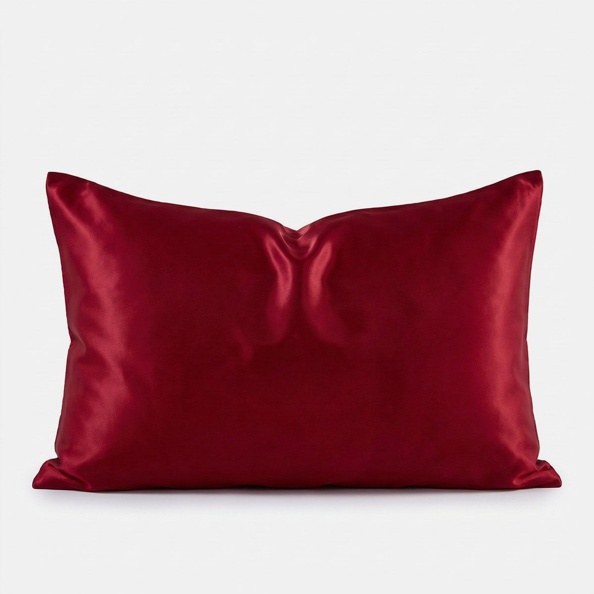 KINT 19 momme mulberry silk pillowcase in Ruby Red, 100% mulberry silk