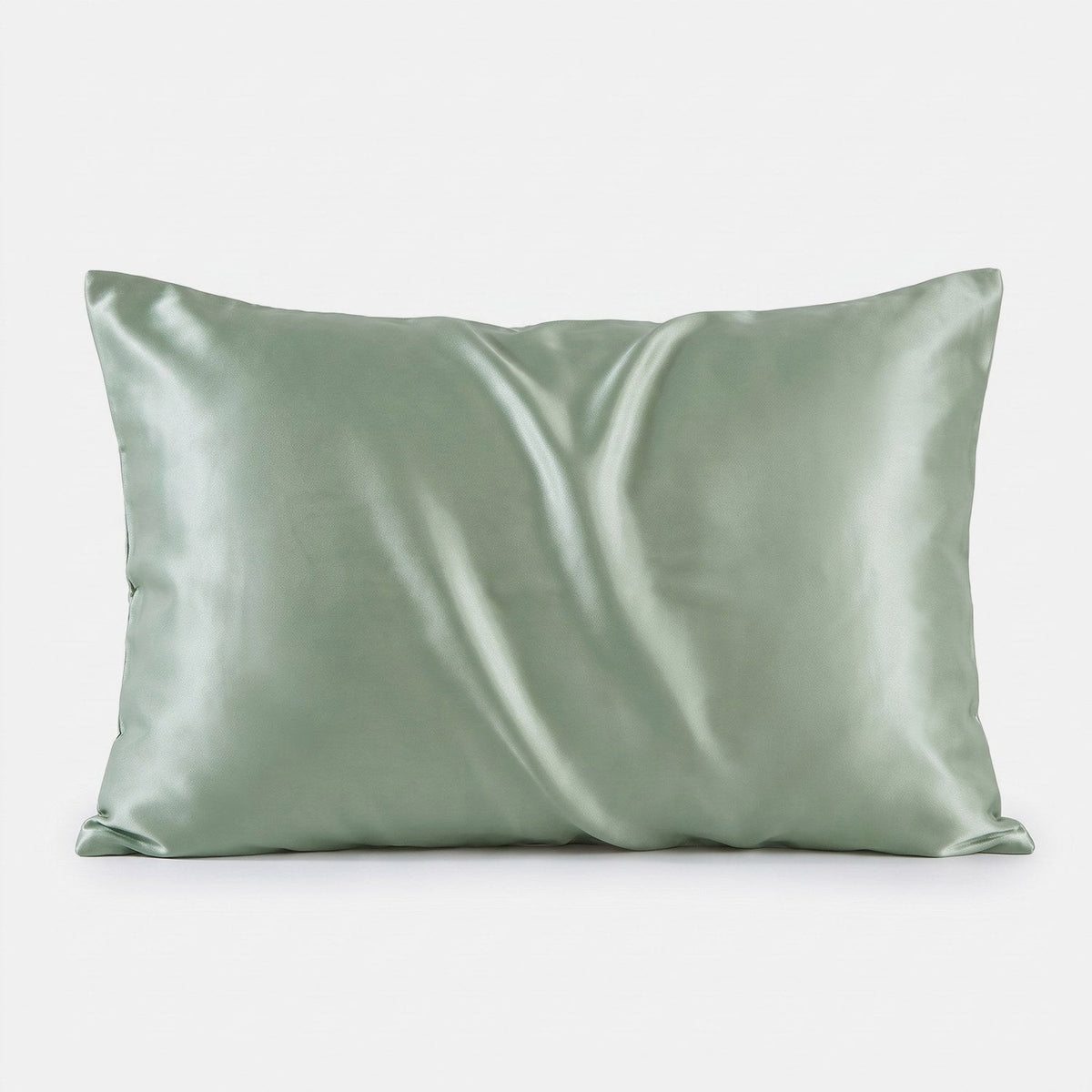 KINT 19 momme mulberry silk pillowcase in Sage Green, 100% mulberry silk