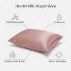 Features of the KINT 22 momme mulberry silk pillowcase: 100% mulberry silk on both sides, gentle on hair and skin