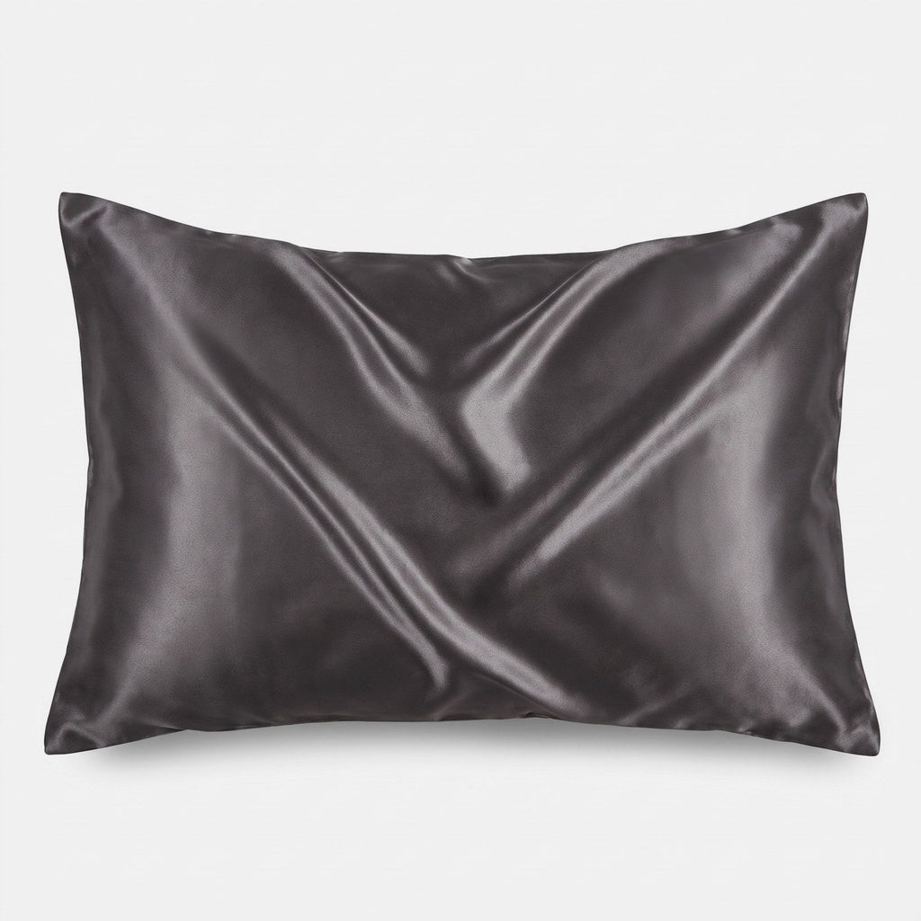 KINT 22 momme mulberry silk pillowcase in Charcoal, 100% mulberry silk