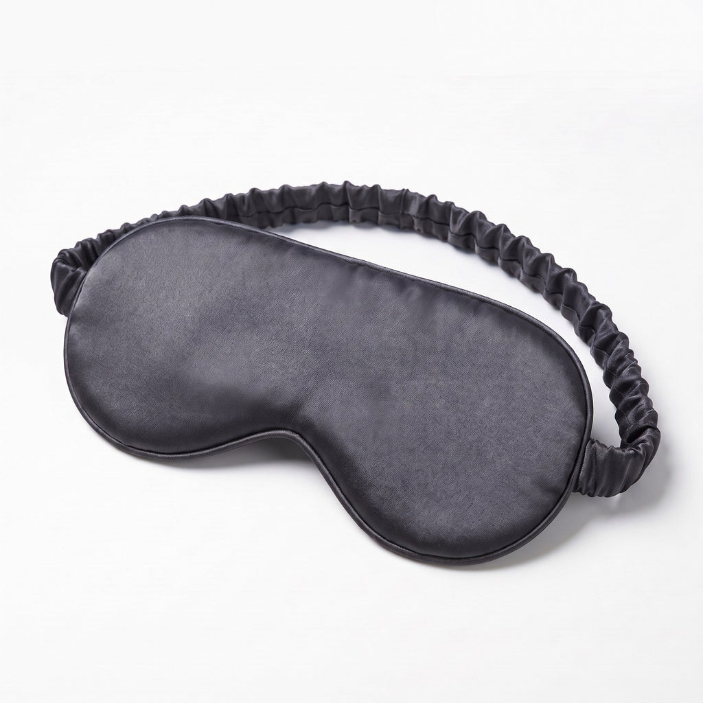 KINT classic 22 momme mulberry silk sleep mask in Charcoal