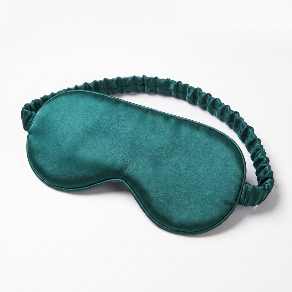 KINT classic 22 momme mulberry silk sleep mask in Emerald