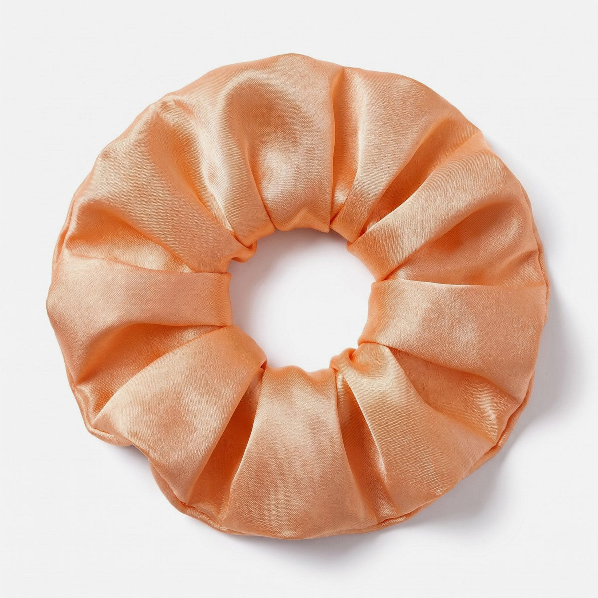 KINT large 5 cm mulberry silk scrunchie in Apricot