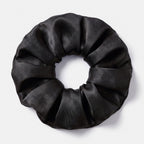 KINT large 5 cm mulberry silk scrunchie in Black