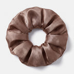 KINT large 5 cm mulberry silk scrunchie in Mocha