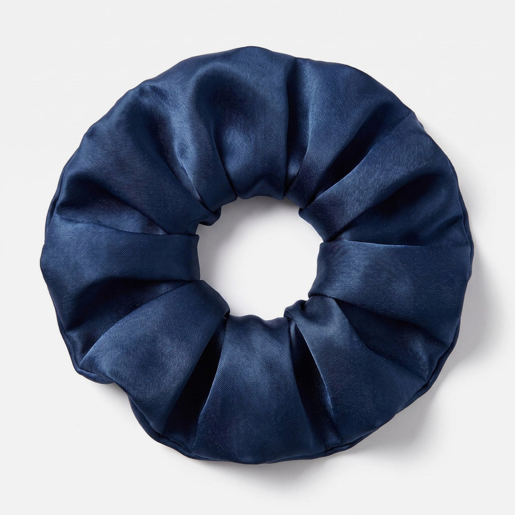 KINT large 5 cm mulberry silk scrunchie in Navy