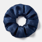 KINT large 5 cm mulberry silk scrunchie in Navy