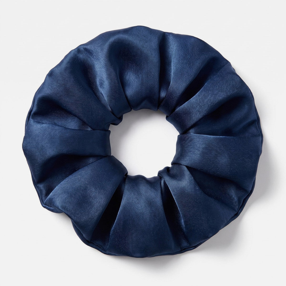 KINT large 5 cm mulberry silk scrunchie in Navy