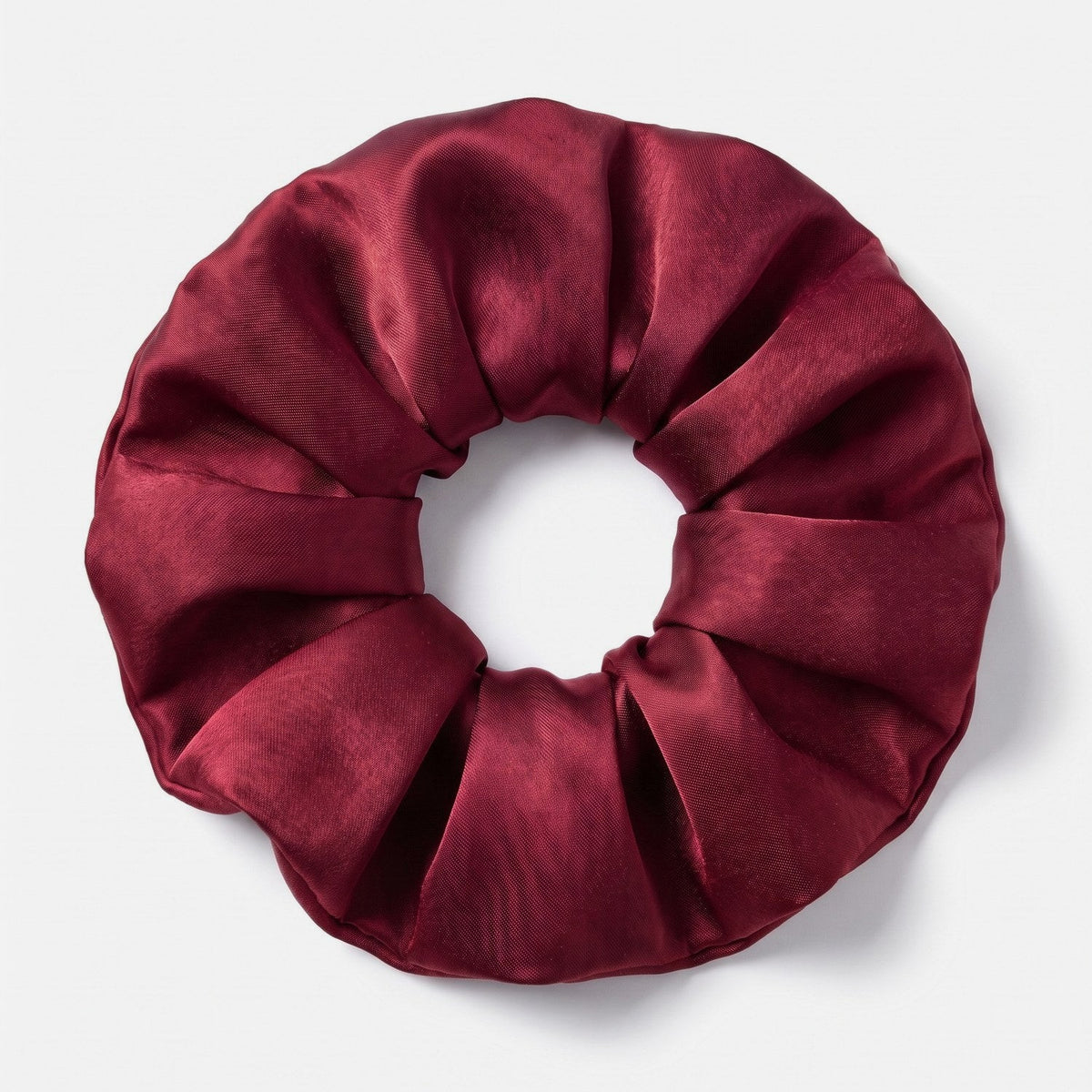 KINT large 5 cm mulberry silk scrunchie in Ruby Red