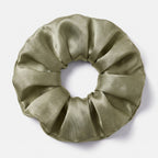 KINT large 5 cm mulberry silk scrunchie in Sage Green
