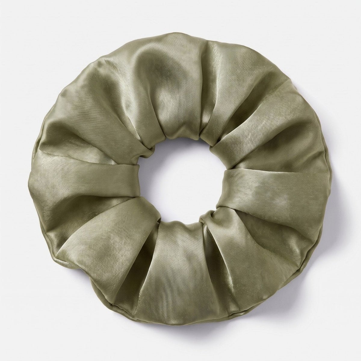 KINT large 5 cm mulberry silk scrunchie in Sage Green