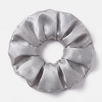 KINT large 5 cm mulberry silk scrunchie in Silver Grey