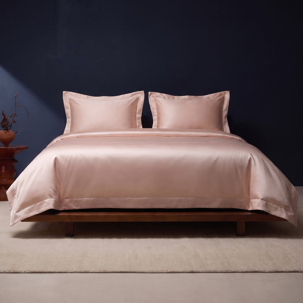 KINT 19 momme mulberry silk four-piece bedding set in Blush Pink