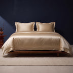KINT 19 momme mulberry silk four-piece bedding set in Champagne Gold