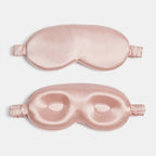 KINT 3D mulberry silk sleep mask in Blush Pink, front and inner side with 3D eye cups