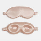 KINT 3D mulberry silk sleep mask in Nude, front and inner side with 3D eye cups