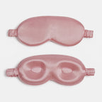 KINT 3D mulberry silk sleep mask in Rose Pink, front and inner side with 3D eye cups