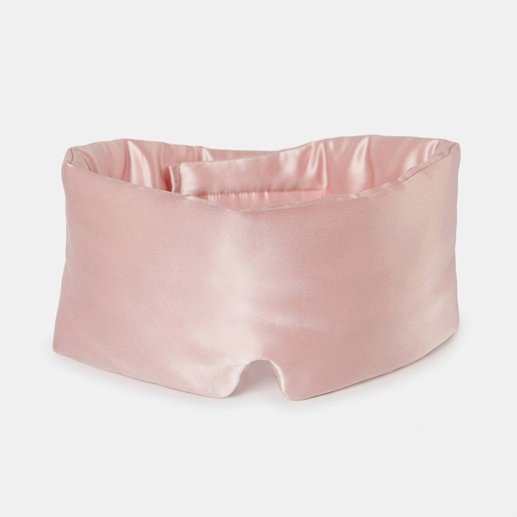 KINT silk wrap sleep mask in Blush Pink, 19 momme mulberry silk