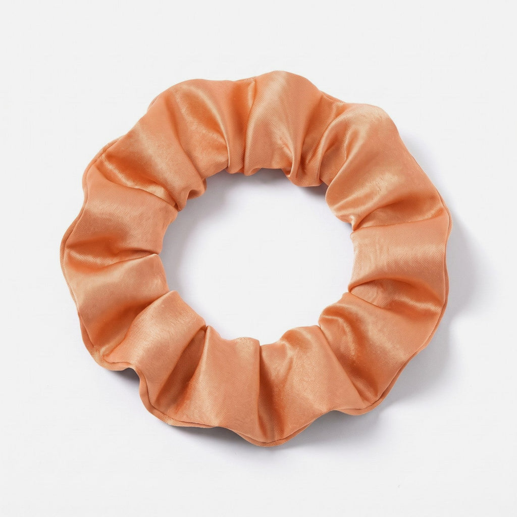 KINT slim 3 cm mulberry silk scrunchie in Apricot