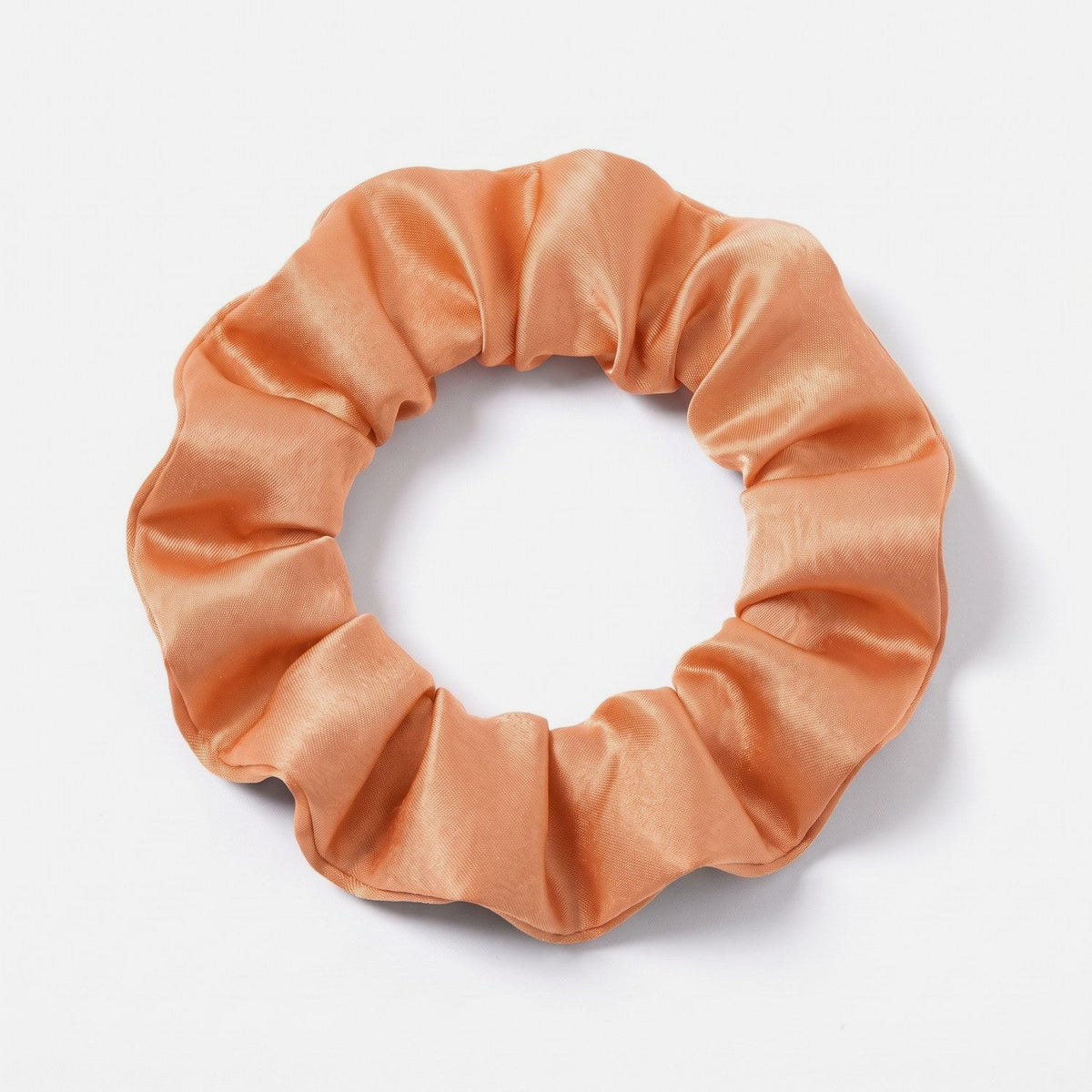 KINT slim 3 cm mulberry silk scrunchie in Apricot