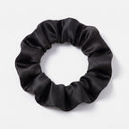 KINT slim 3 cm mulberry silk scrunchie in Black