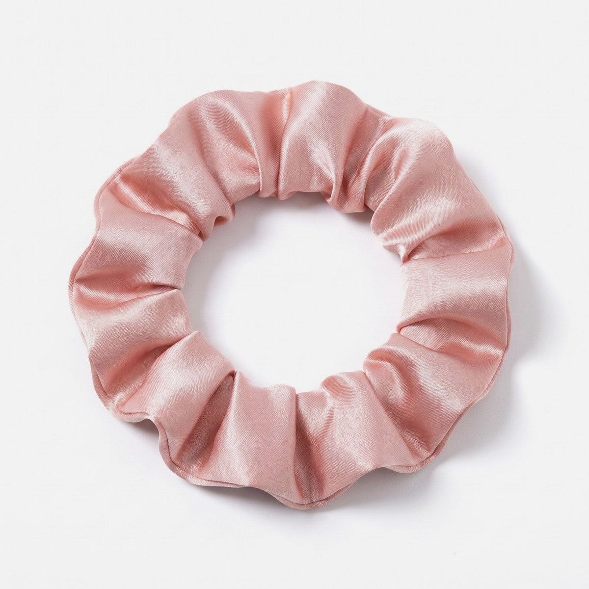 KINT slim 3 cm mulberry silk scrunchie in Blush Pink