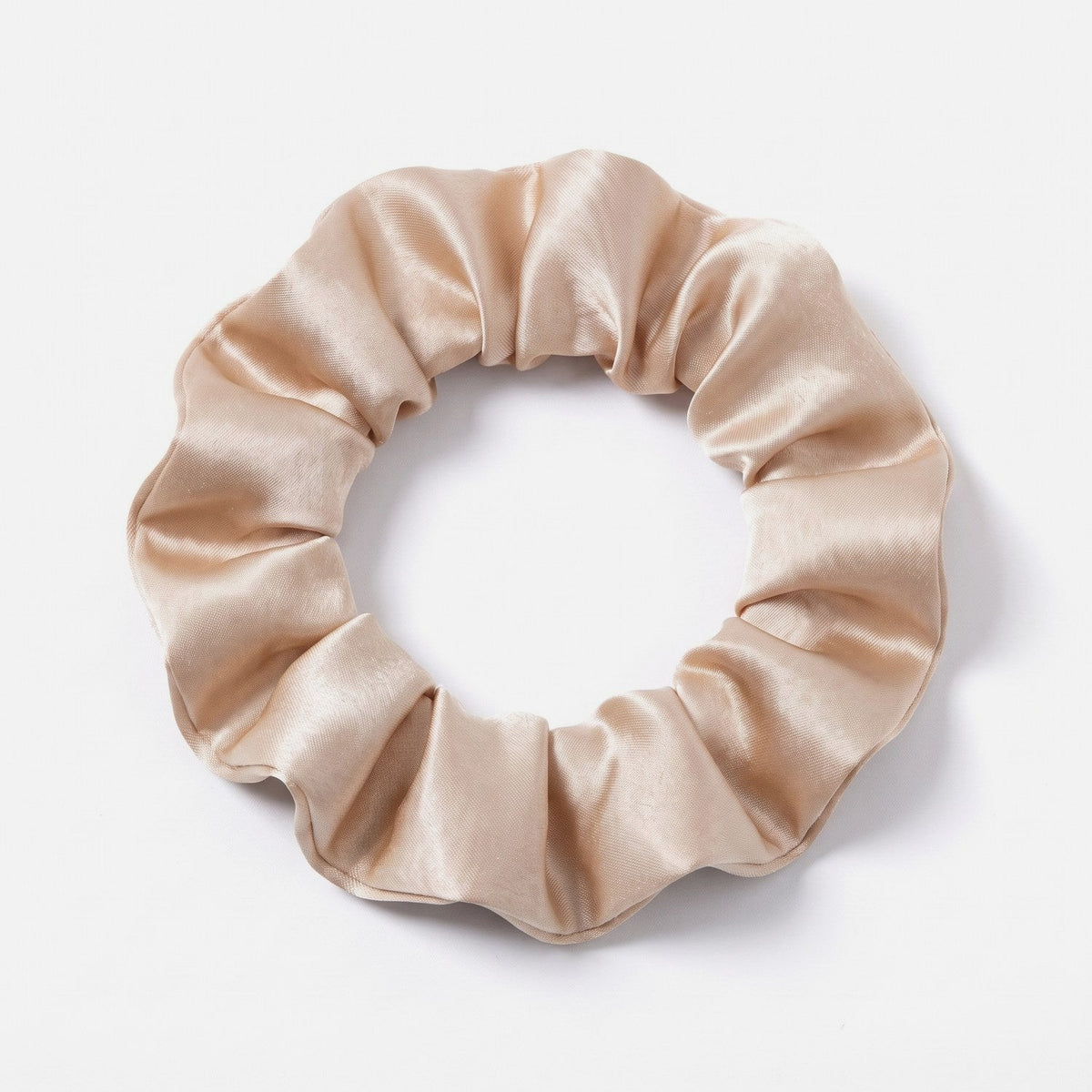 KINT slim 3 cm mulberry silk scrunchie in Champagne