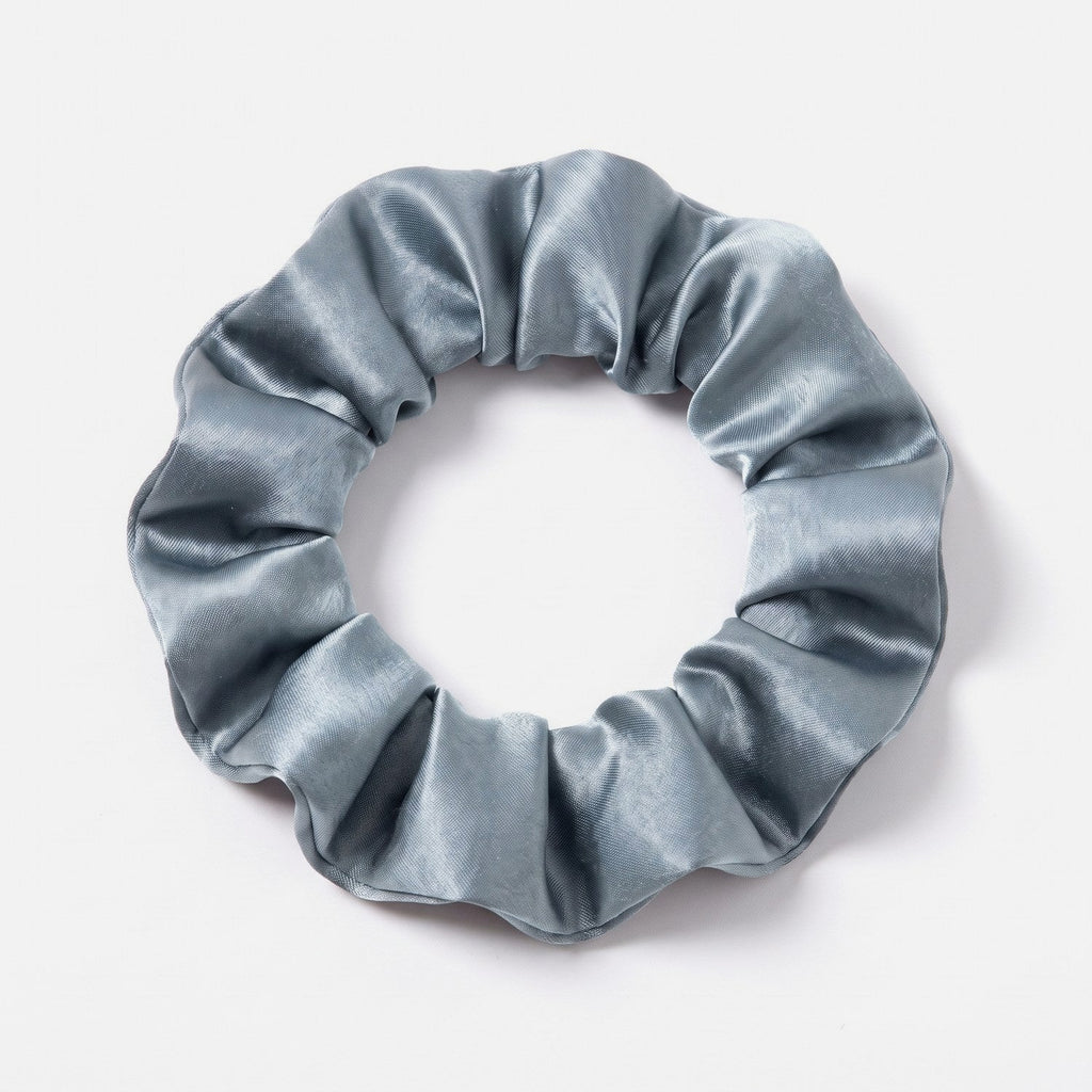 KINT slim 3 cm mulberry silk scrunchie in Mist Blue