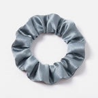 KINT slim 3 cm mulberry silk scrunchie in Mist Blue