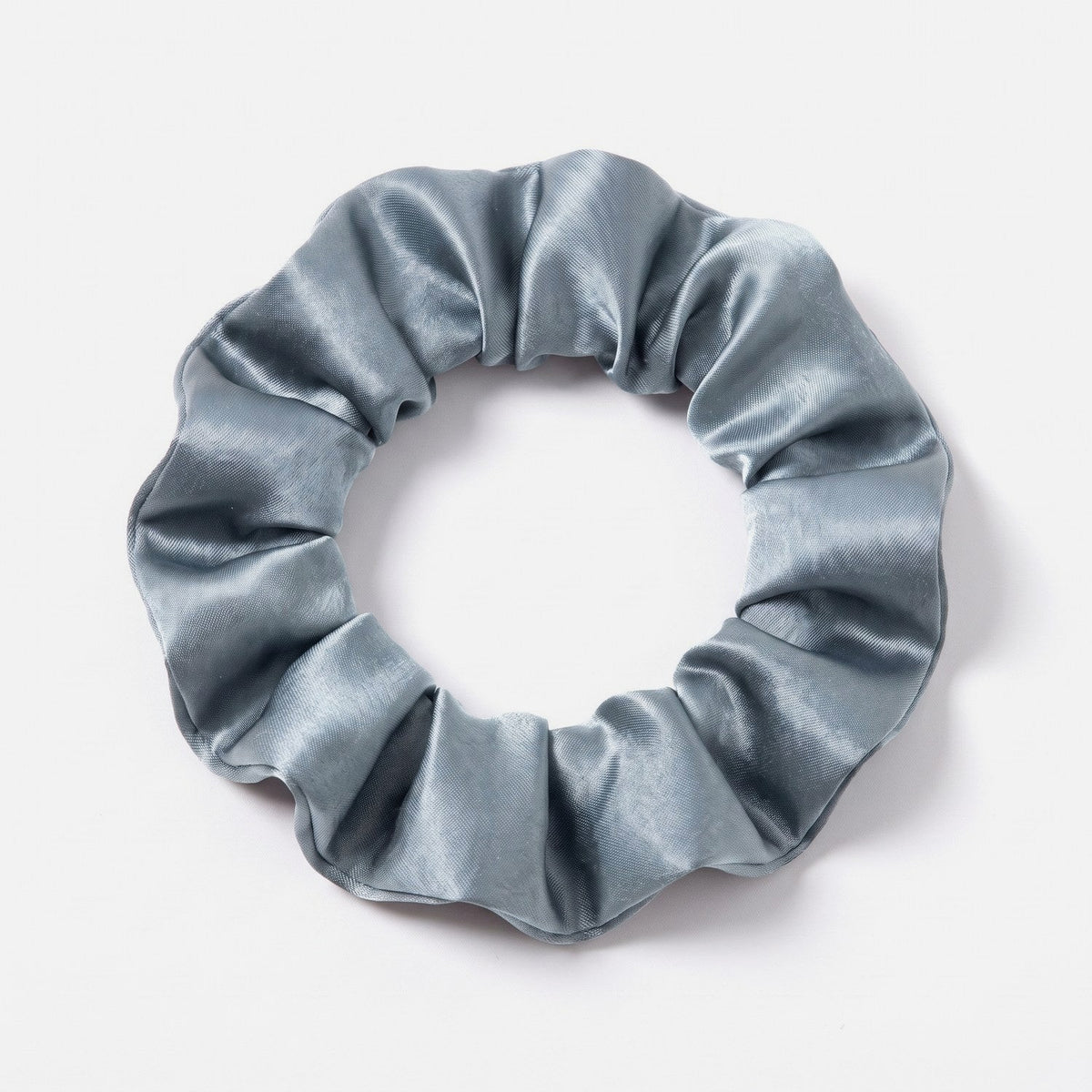 KINT slim 3 cm mulberry silk scrunchie in Mist Blue