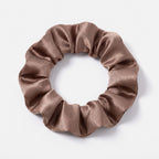 KINT slim 3 cm mulberry silk scrunchie in Mocha