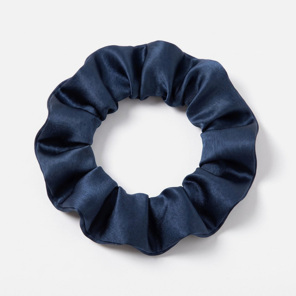 KINT slim 3 cm mulberry silk scrunchie in Navy