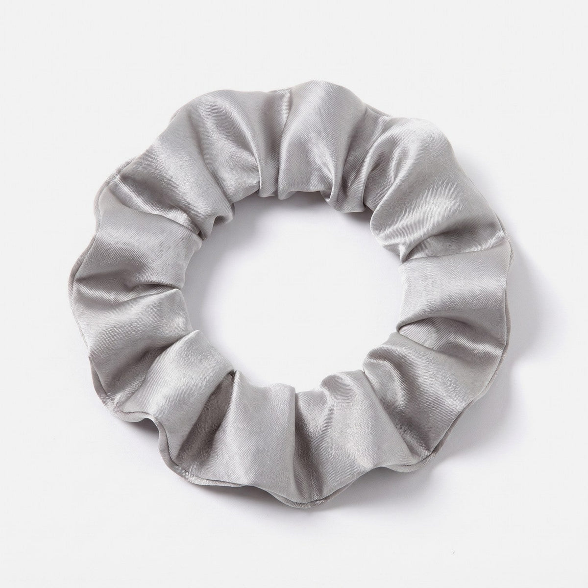 KINT slim 3 cm mulberry silk scrunchie in Silver Grey
